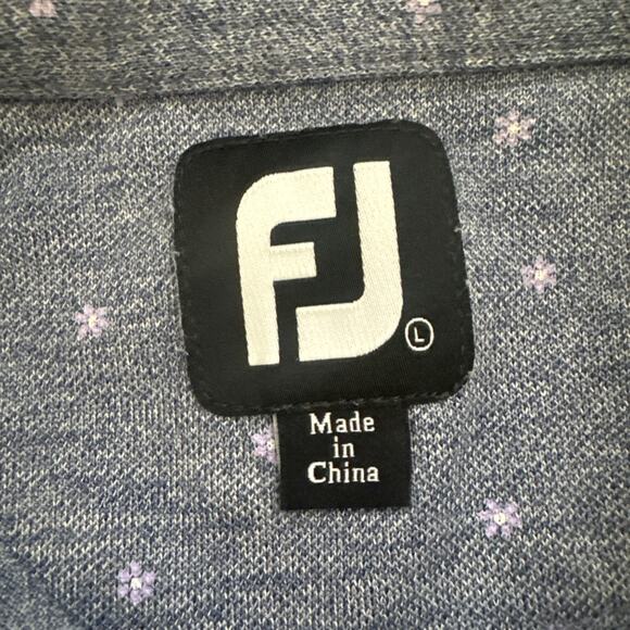 FootJoy Polo Shirt All Over Print Mens Large‎ Embroidered 1914 Golf - Picture 4 of 11